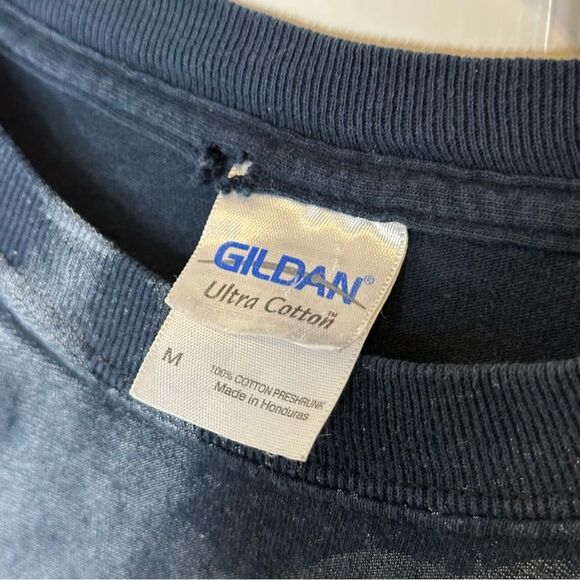 Y2K Easy Riders Pow Mia Navy Blue Eagle Motorcycle All Over Print Long Sleeve M - Picture 7 of 8